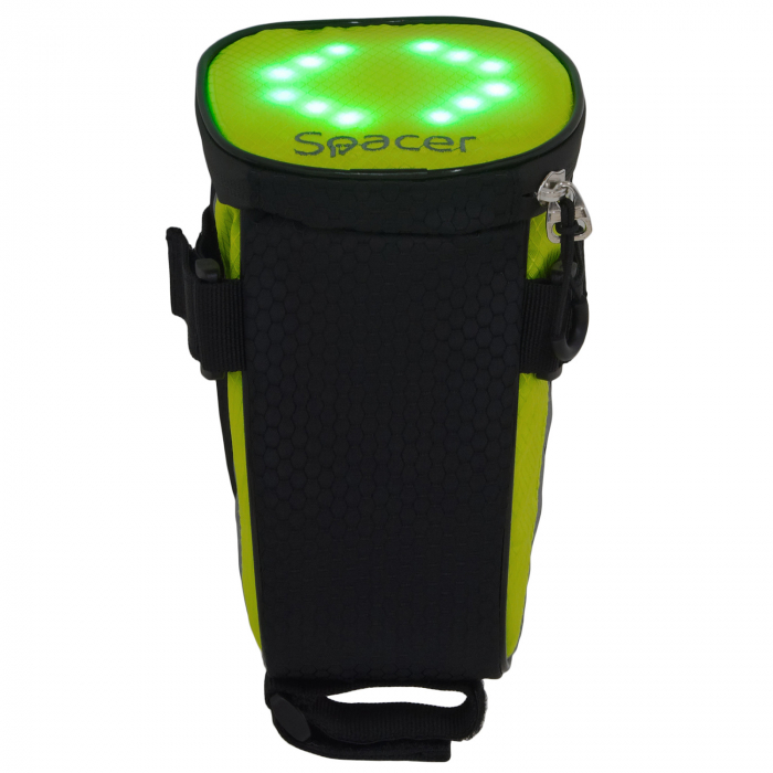 GEANTA reflectorizanta SPACER pentru Bicicleta, cu semnalizare LED prin telecomanda si de montat la sa, "SPBB-LEDSign" [2]