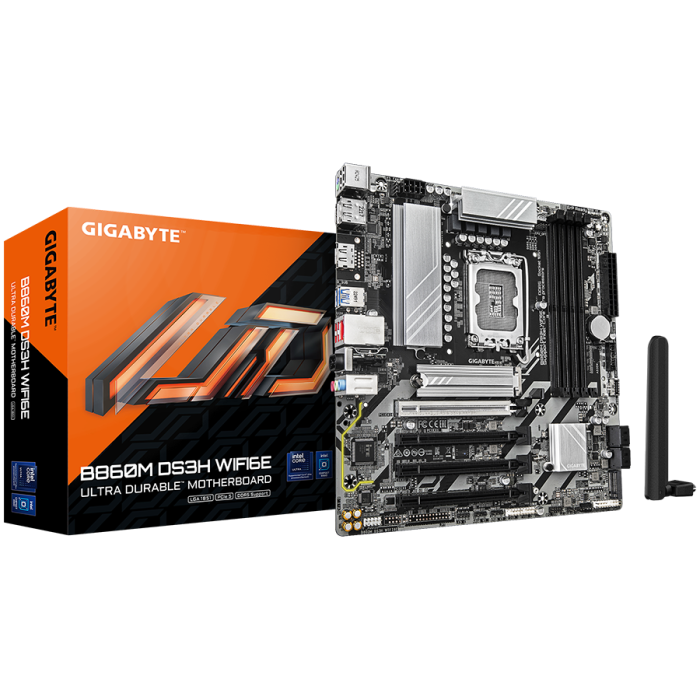 GIGABYTE B860M DS3H WIFI6E, LGA1851, 4x DDR5, WIFI6E, mATX [1]