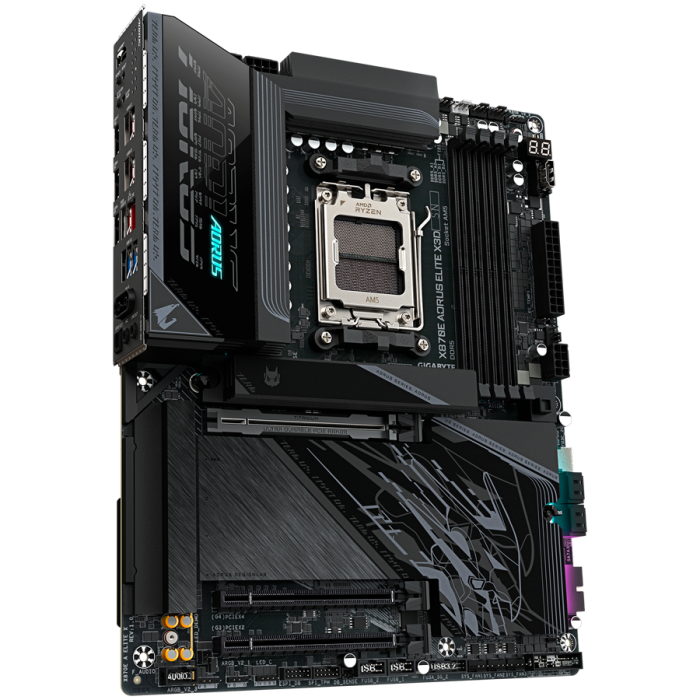 GIGABYTE Mainboard Desktop X870E AORUS ELITE X3D (AM5,4 x DDR5,2 x USB4 TypeC, 2xHDMI, 5GLAN,Wi-Fi 7, BT5.4, 1xPCIe x16,4xM.2,4xSATA6) ATX [2]
