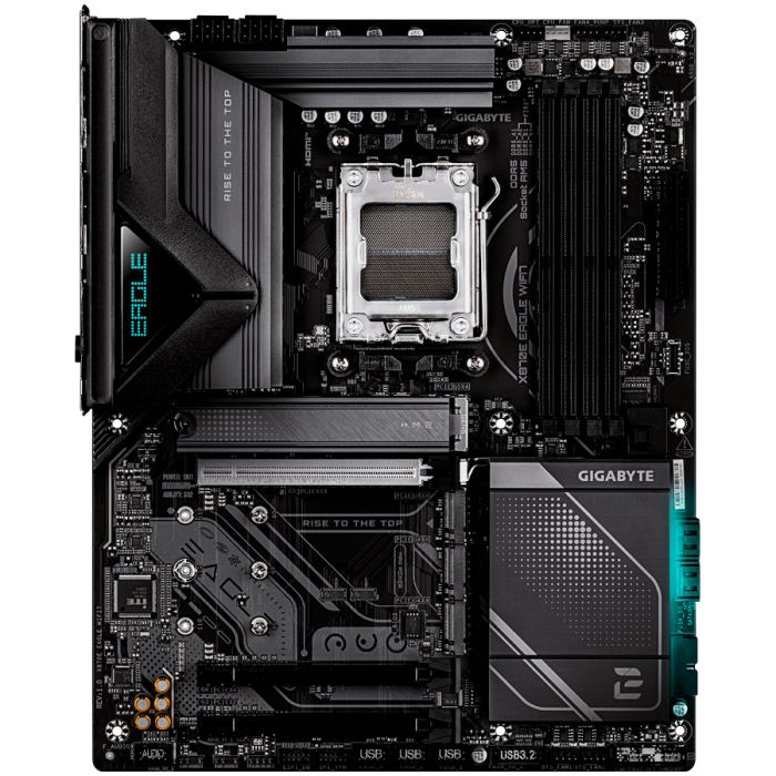 GIGABYTE Mainboard Desktop X870E EAGLE WIFI7 (AM5,4 x DDR5, 2 x USB4 TypeC, 1xHDMI, 5GLAN, 1 x PCIe x16, 4 x M.2,4xSATA6, Wi-Fi 7, BT5.4) ATX [1]
