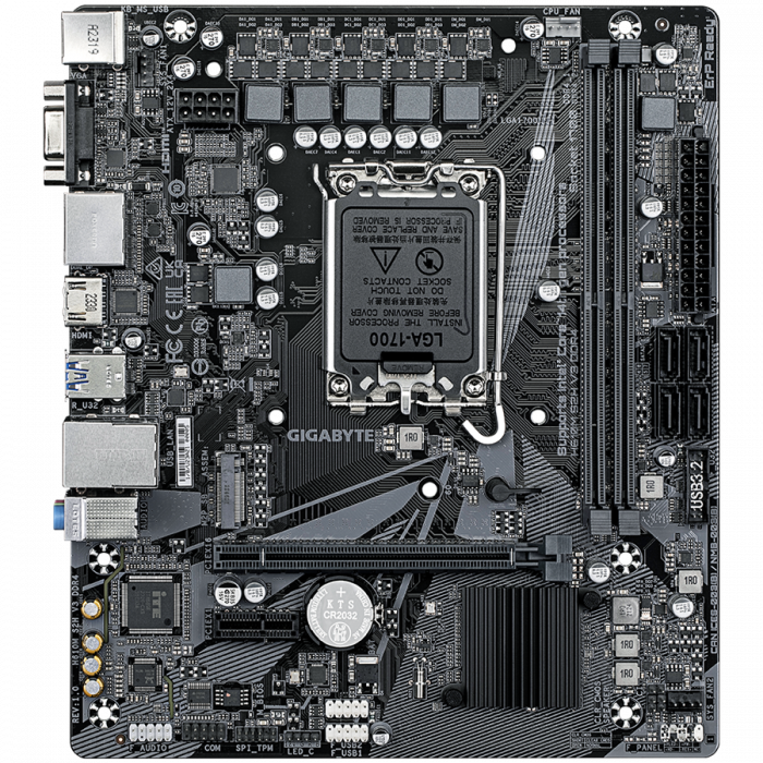 GIGABYTE MB LGA1700 2 x DDR4 1 x M.2 4 x SATA 1 x D-Sub 2 x DisplayPorts 1 x HDMI port Micro ATX [2]