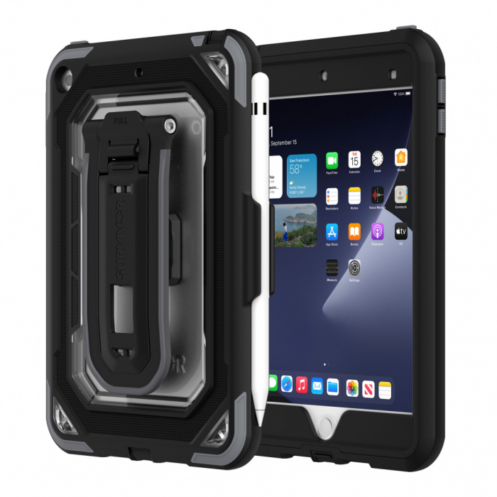 Griffin Survivor All-Terrain for iPad Mini - Black/Gray/Clear (B2B) Anitmicrobial Version [4]