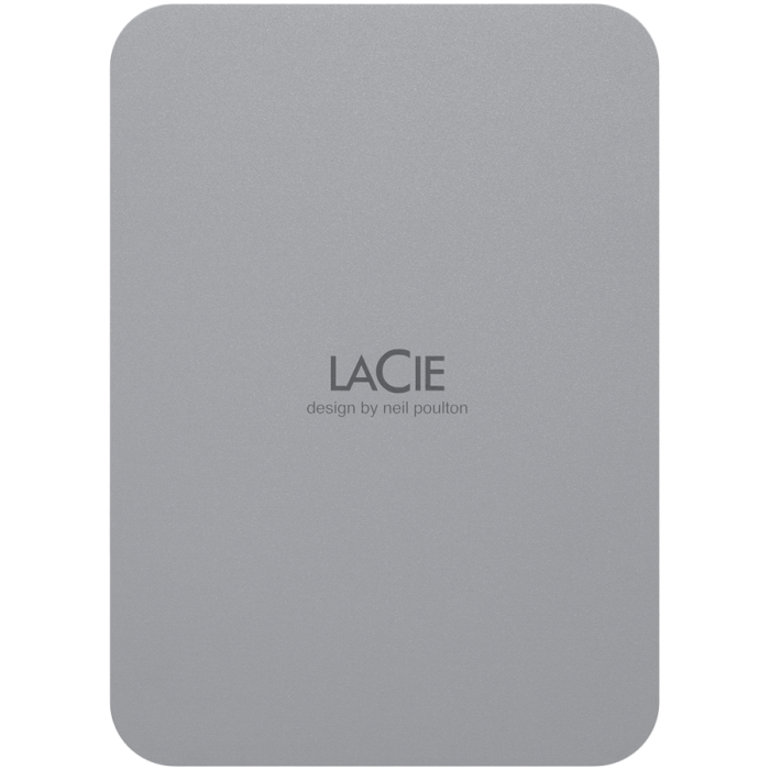 HDD Extern LaCie Mobile Drive Secure 2TB, USB 3.1 Type C, Up to 130MB/s, Password protection, Rescue Data Recovery Services 3 ani, Space Gray [1]