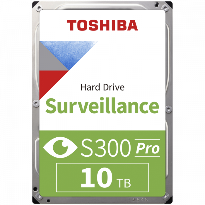 HDD Video Surveillance TOSHIBA S300 PRO 10TB CMR, 3.5'', 512MB, 7200RPM, SATA, 64 cameras, 24/7, TBW: 300 [1]