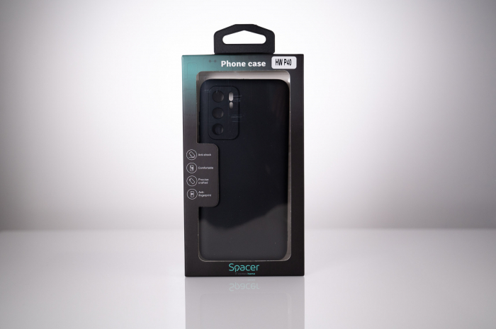 HUSA SMARTPHONE Spacer pentru Huawei P 40, grosime 1.5mm, material flexibil TPU, negru \\"SPPC-HU-P-40-TPU\\" [3]
