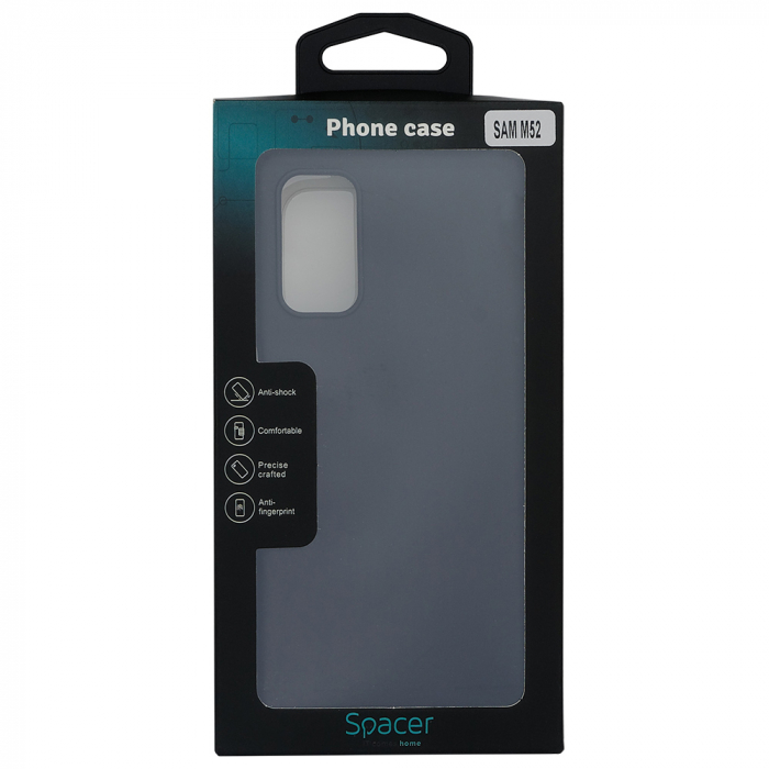 HUSA SMARTPHONE Spacer pentru Samsung Galaxy M52 5G, grosime 2mm, material flexibil silicon + interior cu microfibra, negru \\"SPPC-SM-GX-M52-SLK\\" [3]