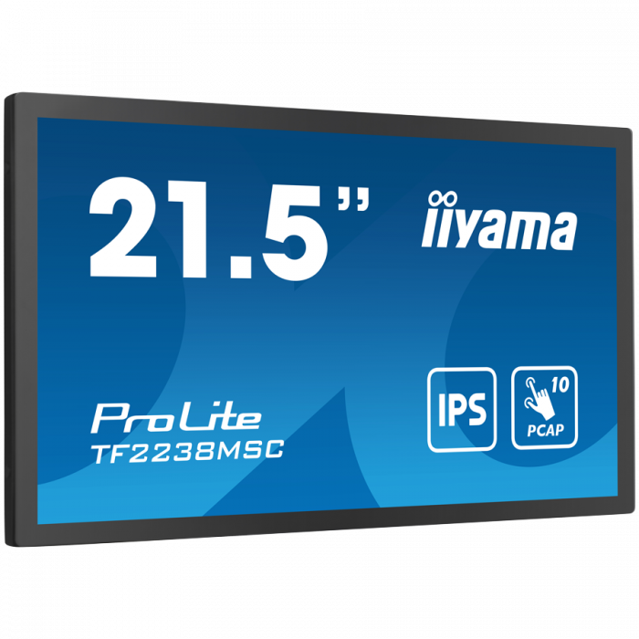 IIYAMA 21,5" Bonded PCAP Bezel Free 10P Touch with Anti-Fingerprint coating, 1920x1080, IPS panel, DisplayPort, HDMI, 525cd/m² (with touch), Gloves and Waterproof mode, Palm Rejection, USB Touch Inter [2]
