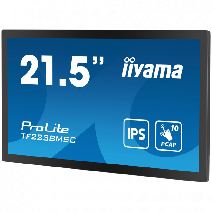 IIYAMA 21,5" Bonded PCAP Bezel Free 10P Touch with Anti-Fingerprint coating, 1920x1080, IPS panel, DisplayPort, HDMI, 525cd/m² (with touch), Gloves and Waterproof mode, Palm Rejection, USB Touch Inter [3]
