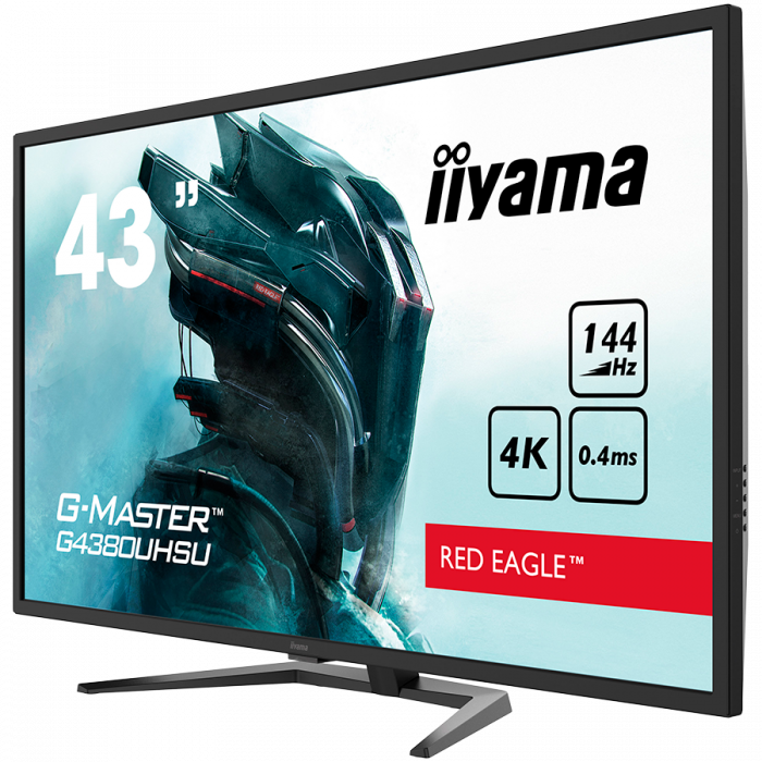 IIYAMA G4380UHSU-B1, 43" VA-panel, Pro-Gaming, G-Master Red Eagle, UHD 3840x2160@144Hz, 0,4ms (MPRT), 550cdm² HDR, FreeSync, Speakers 2x 7W, 2xHDMI 60Hz, 2xDisplayPort 144Hz, USB-HUB (2x2.0 2x3.0), He [3]