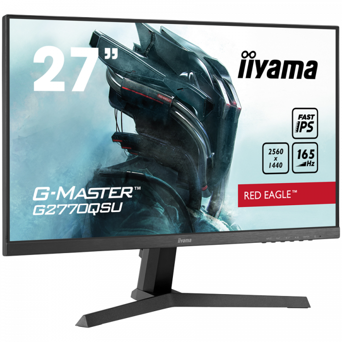 IIYAMA Monitor LED G2770QSU-B1 Fast IPS, matte finish 2560 x 1440 @165Hz 400 cd/m² 0.5ms HDMI DP USB Hub tilt [2]