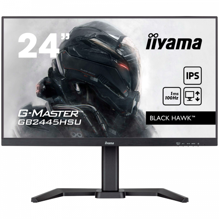 IIYAMA Monitor LED GB2445HSU-B2 23.8" 1920x1080 100Hz 300cd 1300:1 1ms HDMI DP USB Tilt HAS [1]