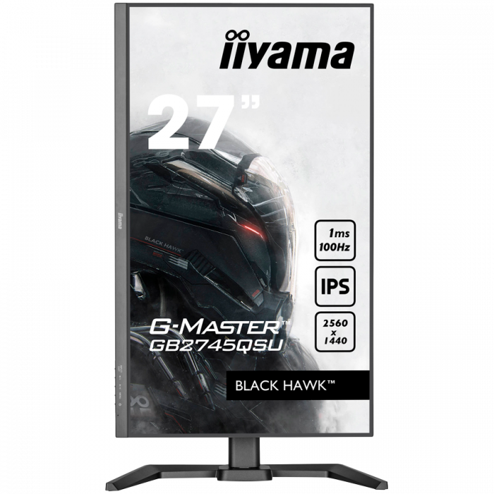 IIYAMA Monitor LED GB2745QSU-B2 27" IPS 2560 x 1440 100Hz 250cd 1300:1 1ms HDMI DP USB HUB Tilt HAS [3]