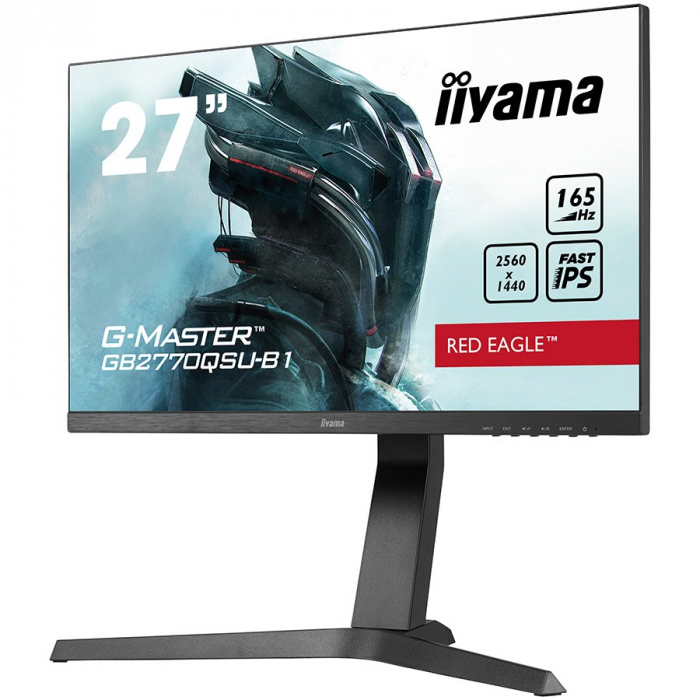 IIYAMA Monitor LED GB2770QSU-B6 27" Fast IPS Gaming 2560 x 1440 @180Hz 400 cd/m² 1200:1 0.2ms HDMI DP 4xUSB 3.2 swivel, tilt, pivot (rotation both sides) [3]