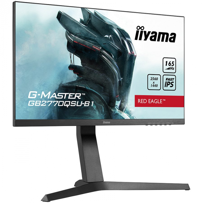 IIYAMA Monitor LED GB2770QSU-B6 27" Fast IPS Gaming 2560 x 1440 @180Hz 400 cd/m² 1200:1 0.2ms HDMI DP 4xUSB 3.2 swivel, tilt, pivot (rotation both sides) [2]