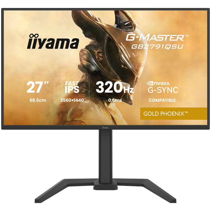 IIYAMA Monitor LED GB2791QSU-B1 G-MASTER 27" Fast IPS, 2560x1440 320Hz, 16:9, 350cd, 0.6ms, HDMI, DP, USB HUB, Full Ergo [3]