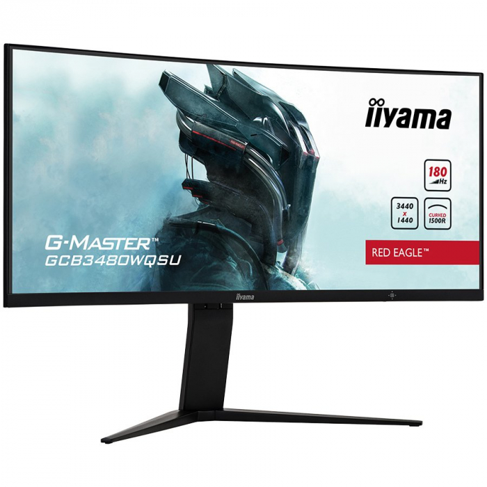 IIYAMA Monitor LED GCB3480WQSU-B1 G-MASTER 34" VA Curved 3440 x 1440 @180Hz 21:9 420 cd/m² 4000:1 0.4ms 2xHDMI 2xDP USB Hub HAS Tilt [2]