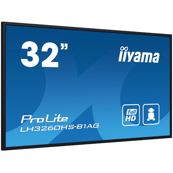 IIYAMA Monitor LED LH3260HS-B1AG 32" Full HD professional digital signage display VA 1920 x 1080 @60Hz 500 cd/m² 8ms Android 11 OS, iiSignage², FailOver, EShare landscape, portrait [2]