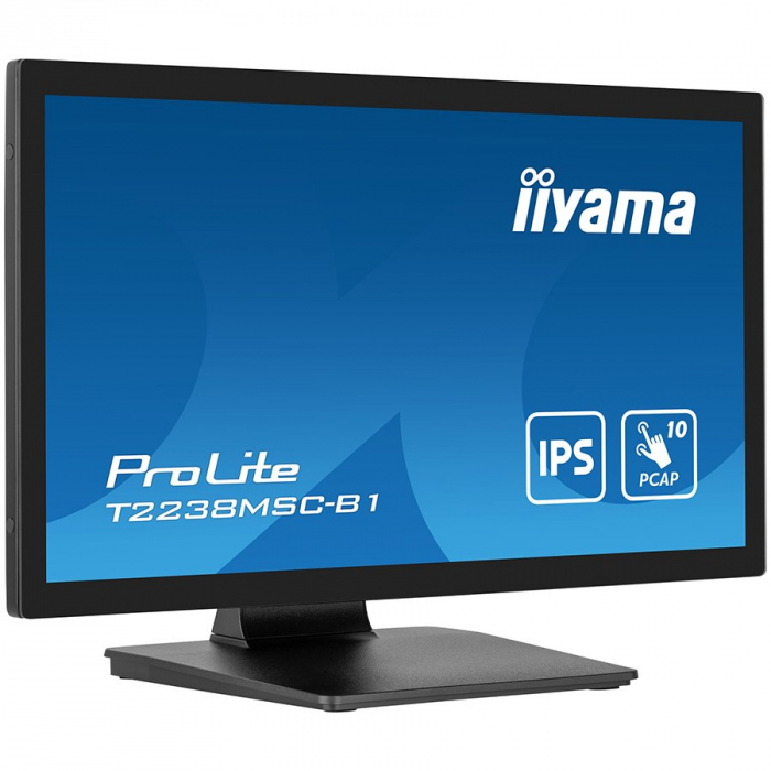 IIYAMA Monitor LED T2238MSC-B1 21.5” 10pt Optical Bonded PCAP touchscreen IPS 1920 x 1080 600 cd/m² 5ms stylus, finger, glove Optical bonding PCAP, metal housing, anti fingerprint coating, water proof [2]