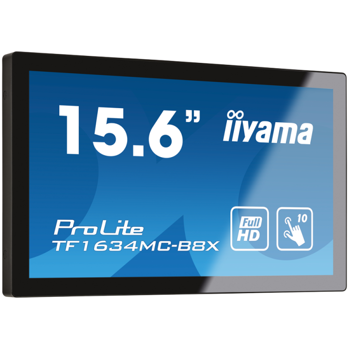 IIYAMA Monitor LED TF1634MC-B8X 15.6" Full HD 10 point PCAP Open Frame 450 cd/m² 700:1 with touch Anti-fingerprint coating, touch through-glass [2]
