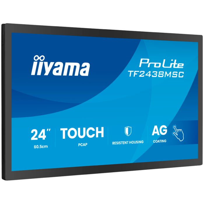 IIYAMA Monitor LED TF2438MSC-B2 24" DeepContrast PCAP 10-point Open Frame touchscreen monitor with robust metal housing for demanding environments [3]