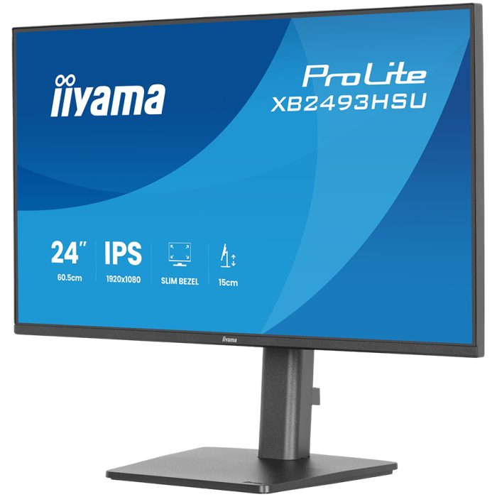 IIYAMA Monitor LED XB2493HSU-B1 23.8" IPS 1920x1080 120Hz, 16:9. 350cd, 1500:1, 1ms, HDMI, DP, USB HUB, Full Ergo, Pro [3]