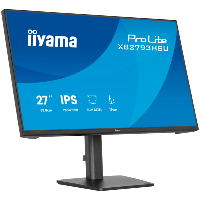 IIYAMA Monitor LED XB2793HSU-B1 27" IPS 1920x1080 120Hz, 16:9. 350cd, 1500:1, 1ms, HDMI, DP, USB HUB, Full Ergo, Pro [3]