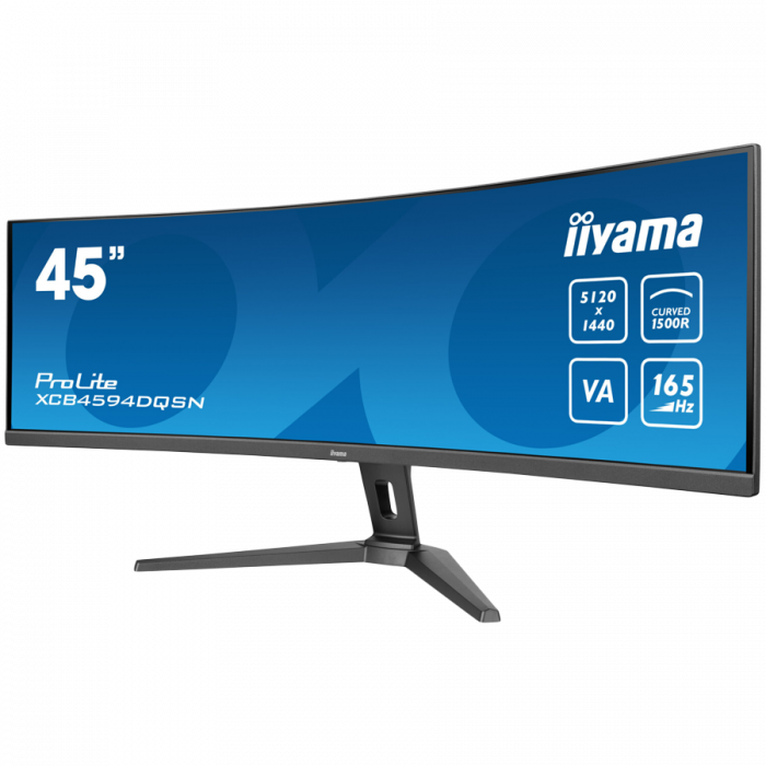 IIYAMA Monitor LED XCB4594DQSN-B1 45’’ Dual QHD VA panel with KVM switch, USB-C 90W dock and RJ45 5120 x 1440 @165Hz 32:9 450 cd/m² 3000:1 0.8ms height, tilt HDMI DP USB-C RJ45 Hub [3]
