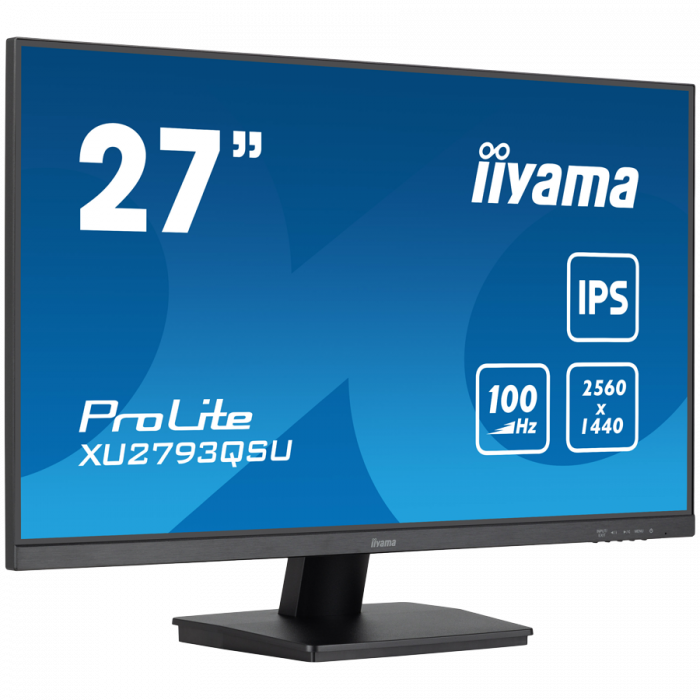 IIYAMA Monitor LED XU2793QSU-B7 27" IPS 2560 x 1440 @100Hz 16:9 300 cd/m² 1300:1 1ms HDMI DP USB Hub 3.2 Tilt [2]