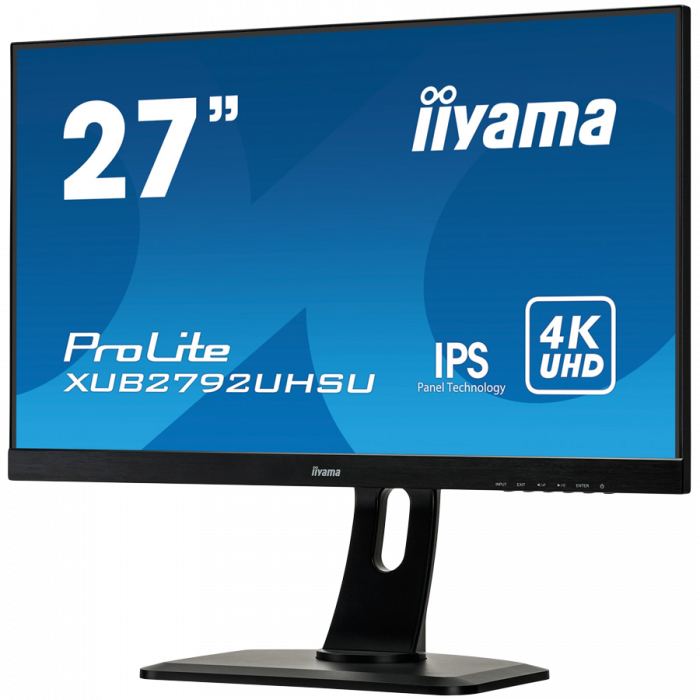 IIYAMA Monitor LED XUB2792UHSU-B6 27" IPS matte 3840 x 2160 @60Hz 350 cd/m² 4ms DV HDMI DP USB height, swivel, tilt, pivot (rotation both sides) [3]