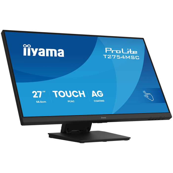 IIYAMA Monitor TOUCH T2754MSC-B2AG InCell PCAP 10pt touchscreen IPS 1920x1080 83Hz, 16:9, 300cd, 1000:1, 4ms, landscape, face-up [4]