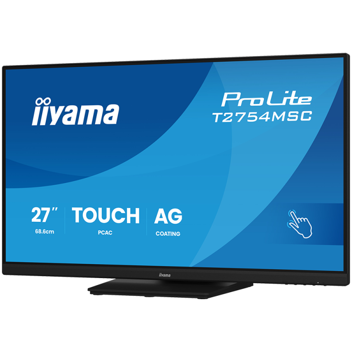 IIYAMA Monitor TOUCH T2754MSC-B2AG InCell PCAP 10pt touchscreen IPS 1920x1080 83Hz, 16:9, 300cd, 1000:1, 4ms, landscape, face-up [2]