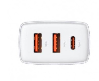 INCARCATOR retea Baseus Compact, Quick Charge 30W, 2 x USB 5V/3A, 1 x USB Type-C 5V/3A, alb \\"CCXJ-E02\\" (include timbru verde 0.75 lei) - 6953156207301 [3]