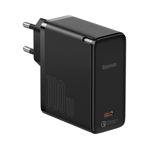 INCARCATOR retea Baseus GaN2, Fast Charge 100W, 1 x USB Type-C 5V/3A max, include cablu USB Type-C la USB Type-C 100W 1.5m, negru \\"TZCCGAN-L01\\" [1]