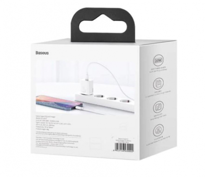 INCARCATOR retea Baseus Super Si, Quick Charge 20W, 1 x USB Type-C 5V/3A, alb \\"CCSUP-B02\\" (include TV 0.8lei) [5]