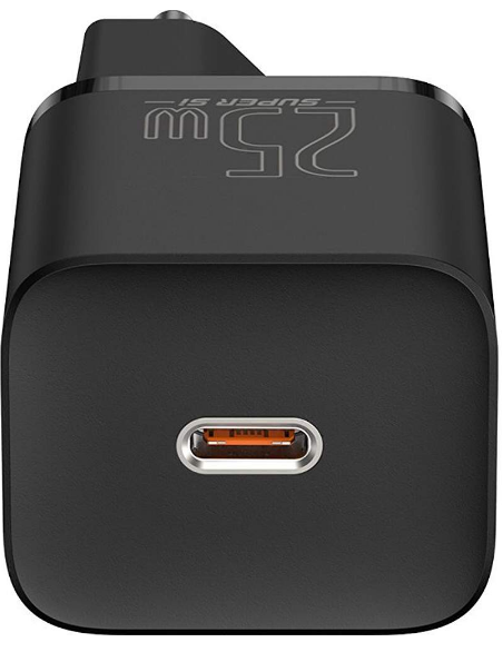 INCARCATOR retea Baseus Super Si, Quick Charge 25W, 1 x USB Type-C 5V/3A, negru \\"CCSP020101\\" (include timbru verde 0.75 lei) - 6932172603724 [4]