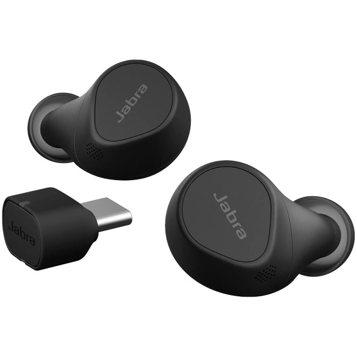 JABRA EVOLVE2 Buds MS, Cradle USB-C MS, Link 380 BT adapter USB-C MS, 30 cm USB-C to USB-A cable, Ear gels, USB-A to USB-C adapter, warranty [2]