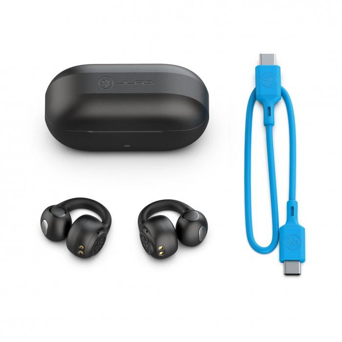 JLAB Flex Open Air Clip True Wireless Earbuds - Black [2]