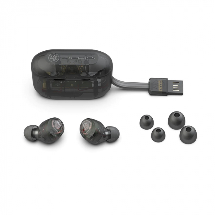 JLAB Go Pop Plus True Wireless Earbuds - Clear [5]