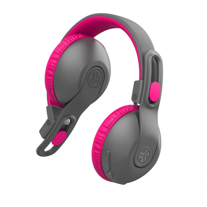 JLAB JBuddies Studio 2 Kids Wireless Headphones - Gray/Pink [6]