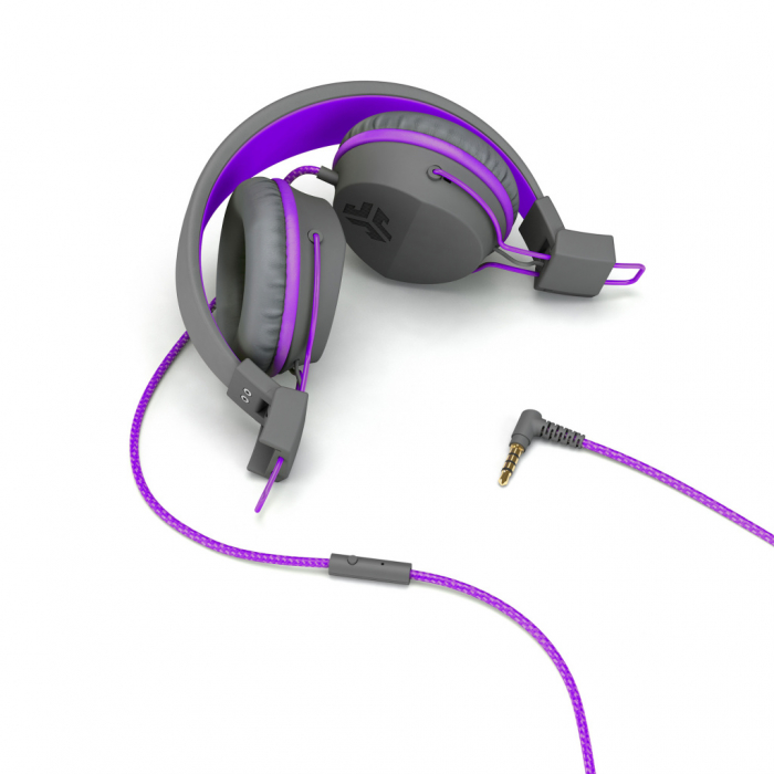 JLAB JBuddies Studio Over-Ear Folding Kids Headphones - Grey/Purple [2]
