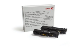 Toner Original pentru Xerox Negru Dual Pack, compatibil Phaser 3052/3260/WC3225, 2x3000pag  [1]