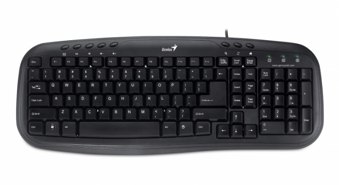 Tastatura Multimedia USB Genius KB-M200, Black  [1]