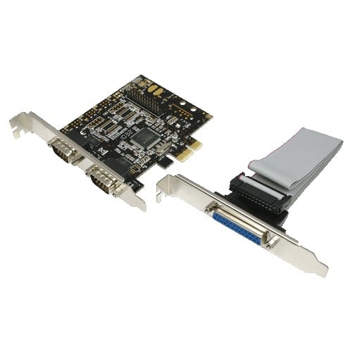 Card PCI-Express 1x Adaptor la 2x Serial RS232 9-pin + 1x Paralel D9SUB 25-pin, chipset NetMOS, mod imprimanta SPP/EPP/ECP si suport bidirectional, LOGILINK  [1]