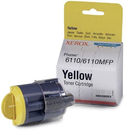 Toner Original pentru Xerox Yellow, compatibil Phaser 6110/6110MFP, 1000pag  [1]