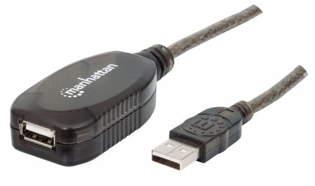 Cablu extensie activa  USB, Hi-Speed USB 2.0, 10 m,  A-male/A-female, Black, Blister  [1]