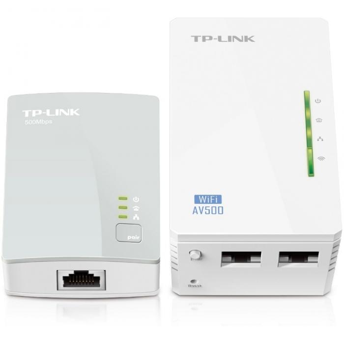 Kit adaptor AV500 WiFi Powerline Ethernet 500Mbps TP-LINK TL-WPA4220KIT [1]