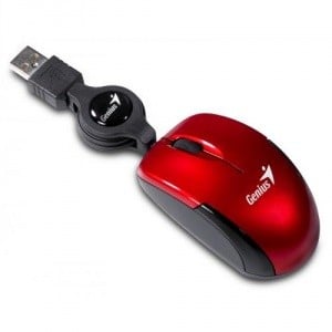 MOUSE GENIUS "MicroTraveler v2", Ruby, USB, notebook mouse  [1]