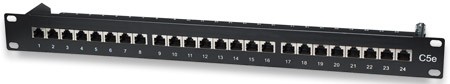 Patch Panel Intellinet 24 porturi, FTP, Cat5e ecranat, 1U pentru rack 19"  [1]