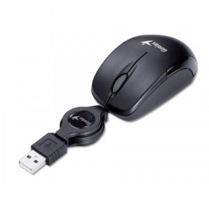 MOUSE GENIUS "MicroTraveler v2", Black, USB, notebook mouse  [1]