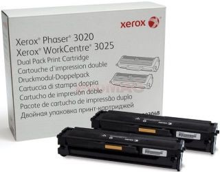 Toner Original pentru Xerox Negru Dual Pack, compatibil Phaser 3020, 2x1500pag  [1]